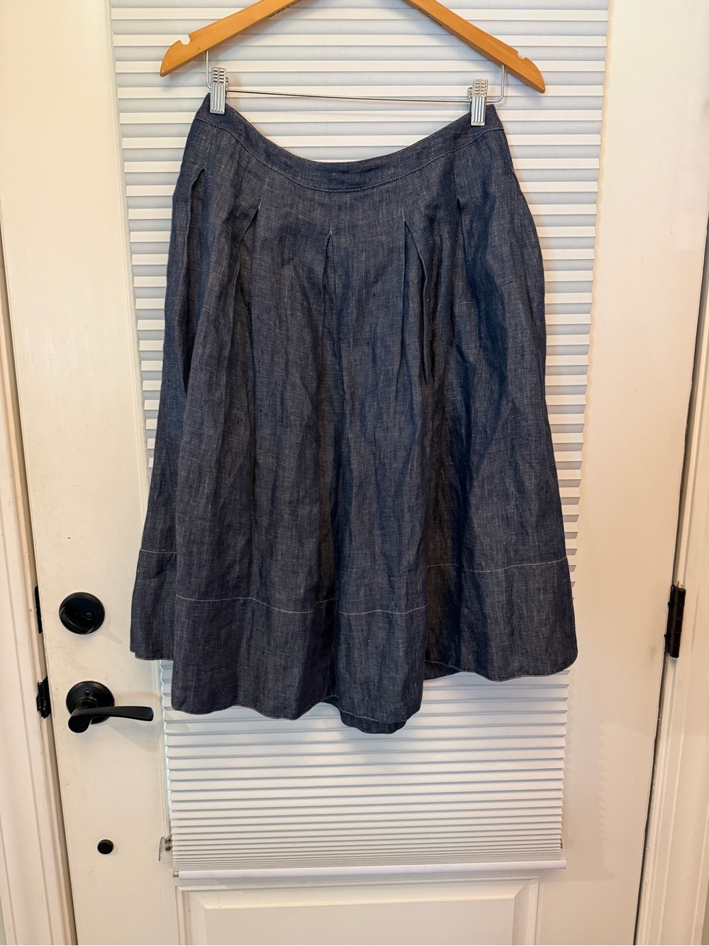 Talbots soft Dark Denim A-Line
 Skirt 8